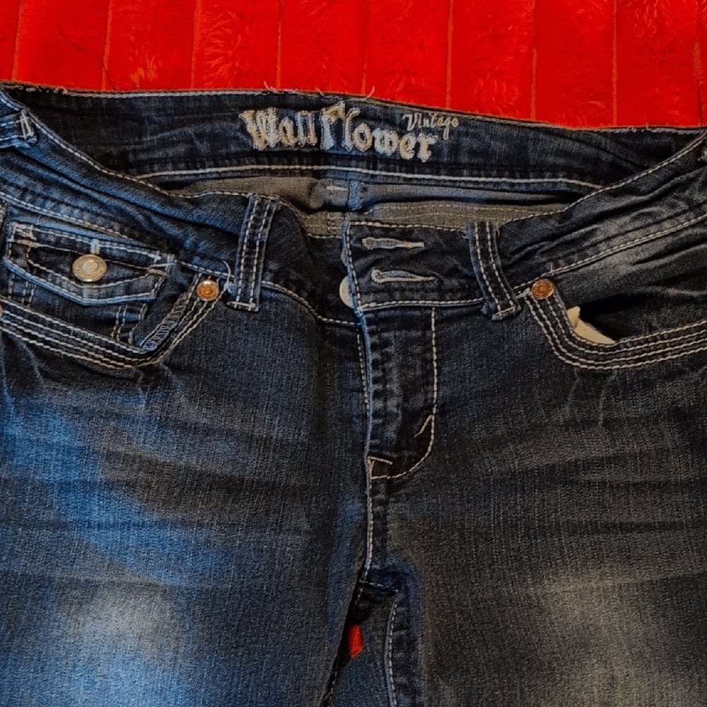 Wallflower Dark Blue Women's Boot Cut Jeans
